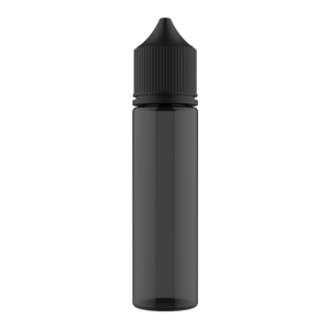 Unicorn 60ml Black Bottle Black Cap -Empty